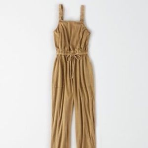 AE Olive Tie Waist Tapered Jumpsuit